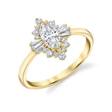 14K YG Diamond Semi Mount Ring