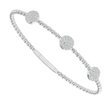 Round Cluster Diamond Flexie Bangle