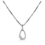 Sterling Silver White Sapphire Teardrop Pendant