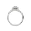 Emerald-cut Diamond Halo Engagement Ring