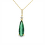Green Tourmaline & Diamond Pendant