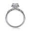 Round Diamond Hidden Halo Engagement Ring