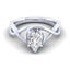 Pear Diamond Twist Solitaire Engagement Ring