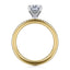 Emerald-cut Diamond Straight Band Engagement Ring