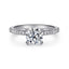 Round Diamond Straight Band Engagement Ring