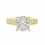 Round Diamond Straight Band Engagement Ring