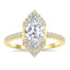 Marquise Diamond Halo Engagement Ring