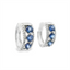 Sapphire & Diamond Huggie Hoop Earrings