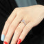 Round Diamond Pave Band Engagement Ring