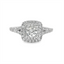 Cushion Diamond Double Halo Engagement Ring