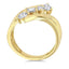 Mixed Shape Diamond Bypass Fashion Ring