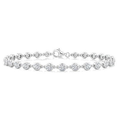 Platinum Diamond Station Bracelet