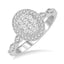 Lovebright Oval Shape Diamond Engagement Ring