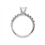 Princess-cut Diamond Straight Band Engagement Ring