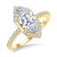 Marquise Diamond Halo Engagement Ring