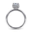 Emerald-cut Diamond Hidden Halo Engagement Ring