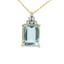 Aquamarine & Diamond Pendant