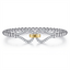 Bujukan Sterling Silver & 14k Yellow Bangle Bracelet