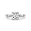 Round Diamond Straight Band Engagement Ring