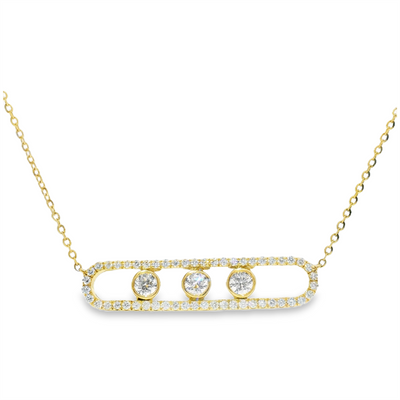 Diamond Open Bar Necklace