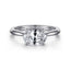 Oval Diamond East-West Solitaire Engagement Ring