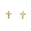 Petite Diamond Cross Stud Earrings