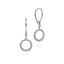 Diamond Open Circle Drop Earrings