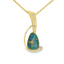 Opal Doublet & Diamond Pendant