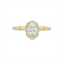 Oval Diamond Halo Engagement Ring