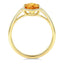 Citrine & Diamond Geometric Fashion Ring