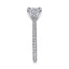 Round Diamond Straight Band Engagement Ring