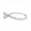 Princess-cut Diamond Straight Band Engagement Ring