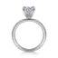 Round Diamond Straight Band Engagement Ring