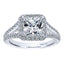 Princess-cut Diamond Halo Engagement Ring