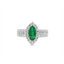 Emerald & Diamond Halo Fashion Ring