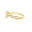 Princess-Cut Diamond Twist Engagement Ring