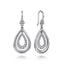 Bujukan Sterling Silver White Sapphire Drop Earrings