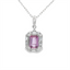 Pink Sapphire & Diamond Pendant