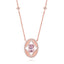 Lotus Garnet & Diamond Necklace