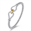 Bujukan Sterling Silver & 14k Yellow Bangle Bracelet
