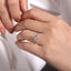 Round Diamond Straight Band Engagement Ring