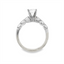 Round Diamond Straight Band Engagement Ring