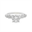 Round Diamond Straight Band Engagement Ring