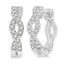 Diamond Twist Huggie Hoop Earrings