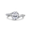 Oval Diamond Bypass Engagement Ring