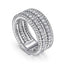 Sterling Silver White Sapphire Fashion Ring