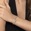 Bujukan Sterling Silver White Sapphire Bangle Bracelet
