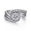 Round Diamond Bypass Engagement Ring