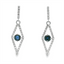 Sapphire & Diamond Geometric Earrings