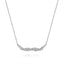 Sterling Silver White Sapphire Bar Necklace